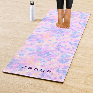  Vibrant tie dye watercolor Yoga Mat