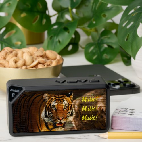Vibrant Tiger Close_up scene Bluetooth Speaker