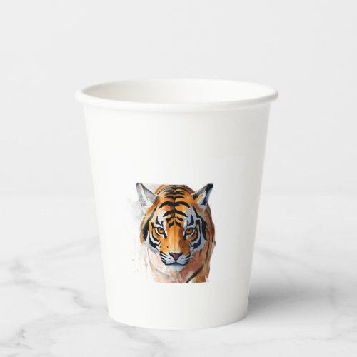 Vibrant Tiger Daring Adventures in WHITE Realms Paper Cups