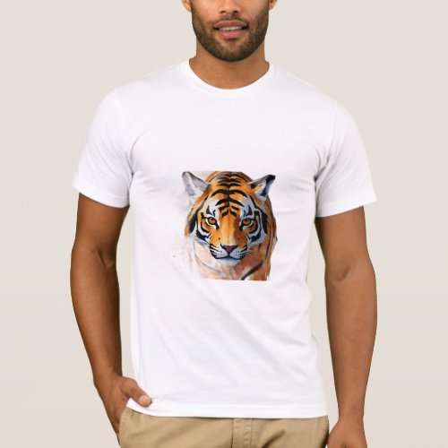 Vibrant Tiger Daring Adventures in WHITE Realms T_Shirt