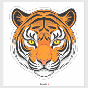 Vibrant Tiger Face Sticker