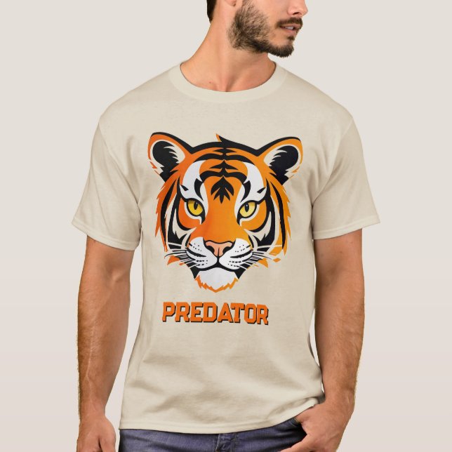 Vibrant Tiger Face T-Shirt (Front)
