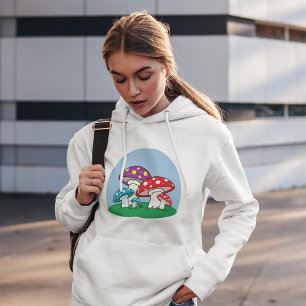 Vibrant Toadstool Mushroom Garden Hoodie