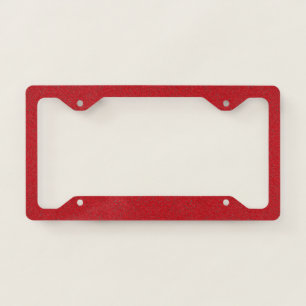 Vibrant Tomato Red Noise License Plate Frame