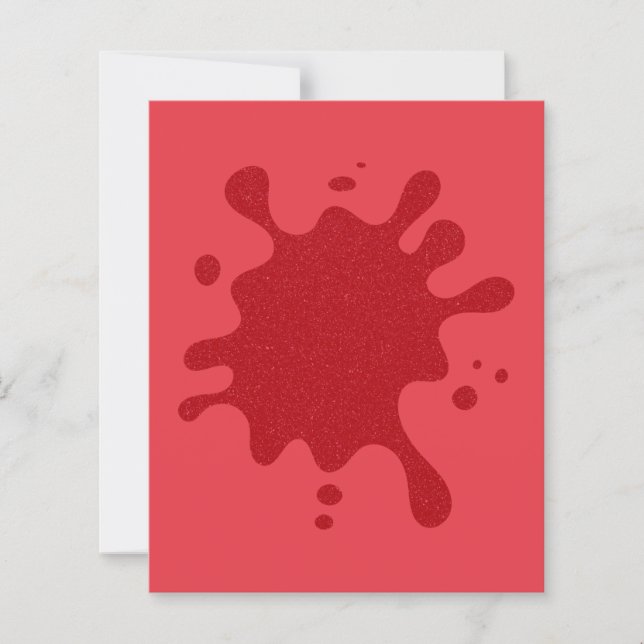 Vibrant Tomato-Red Splash Flat Sheet – Customize (Front)