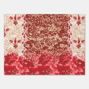 Vibrant traditional fabric featuring intricate flo sign