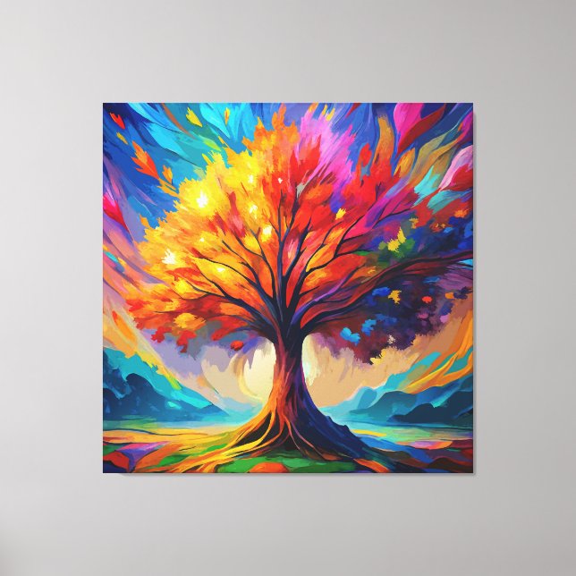 Vibrant Tree of Life Canvas Print (Front)