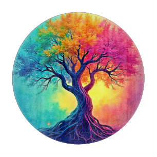 Vibrant Tree of Life: Roots of Hope Design Cutting Board