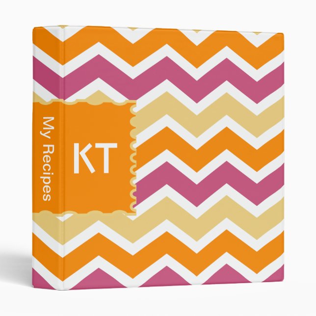 Vibrant Tribal ZigZag Binder (Front/Spine)