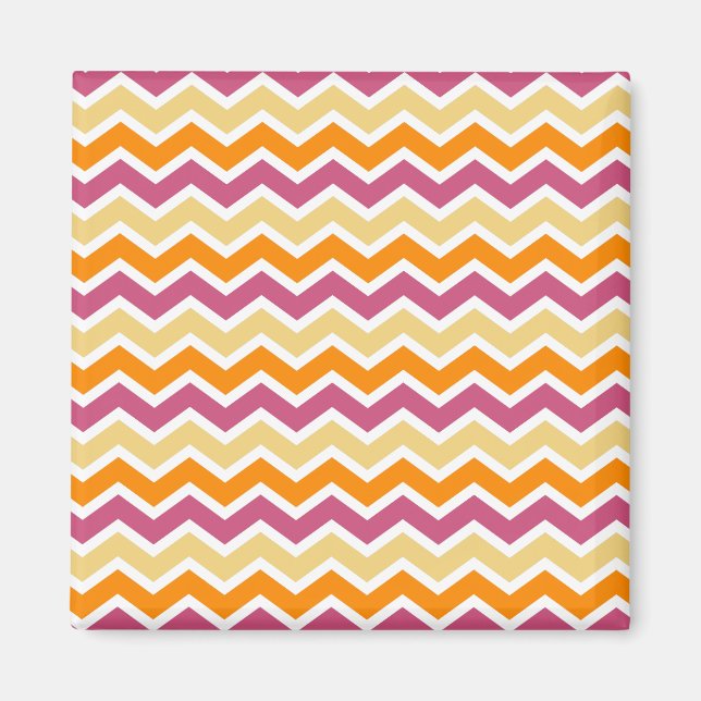 Vibrant Tribal ZigZag Magnet (Front)