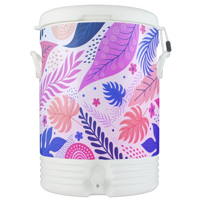 Vibrant Tropical Custom Igloo Cooler (Front)