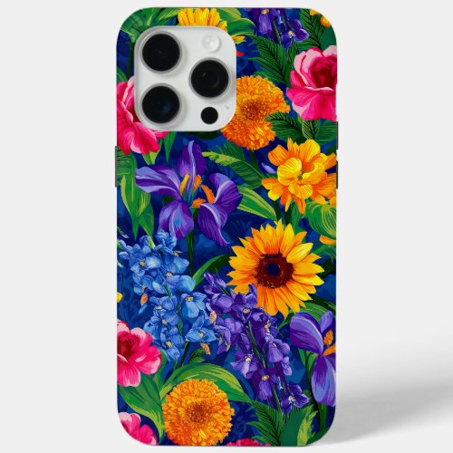 Vibrant Tropical Floral  iPhone 15 Pro Max Case