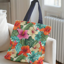 Vibrant Tropical Floral Pattern