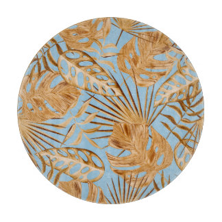 Vibrant Tropical Flowers: Colorful Seamless. Cutting Board