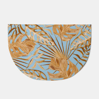 Vibrant Tropical Flowers: Colorful Seamless. Doormat