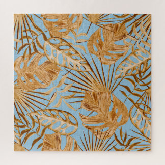 Vibrant Tropical Flowers: Colorful Seamless. Jigsaw Puzzle