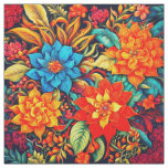 Vibrant Tropical Flowers Fabric