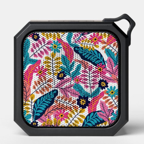 Vibrant Tropical Leaves and Exotic Botanical Bluetooth Speaker
