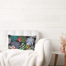 Vibrant Tropical Leaves and Flowers Pattern