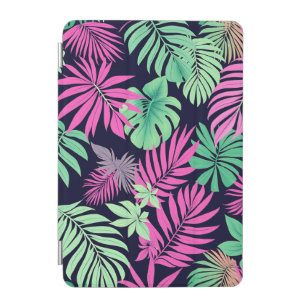 Vibrant Tropical Leaves Neon Pattern iPad Mini Cover