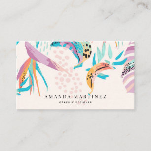 Vibrant Tropical Motif Business Card