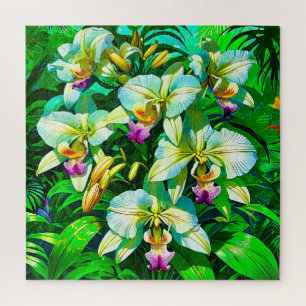 Vibrant Tropical Orchid Jigsaw Puzzle