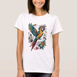 Vibrant Tropical Parrot T-Shirt