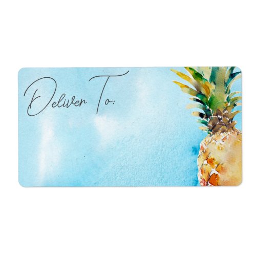 Vibrant Tropical Pineapple Envelope Address Label