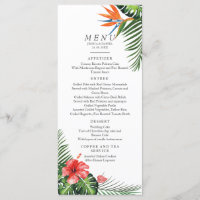 Vibrant Tropical Wedding Menu