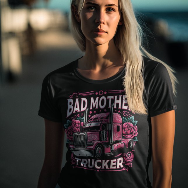 Vibrant truck art honors bad mother trucker T-Shirt (Creator Uploaded)
