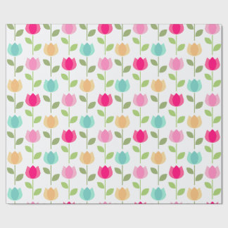 Vibrant Tulip Blooms Wrapping Paper