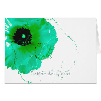 vibrant turquoise and white ranunculus cards