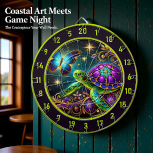 Vibrant Turtle Butterfly Lodge Wall Decor Dart Board