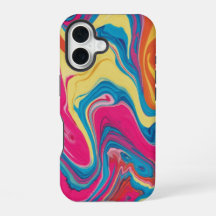 Vibrant Tye-Dye Marble Phone Case Design