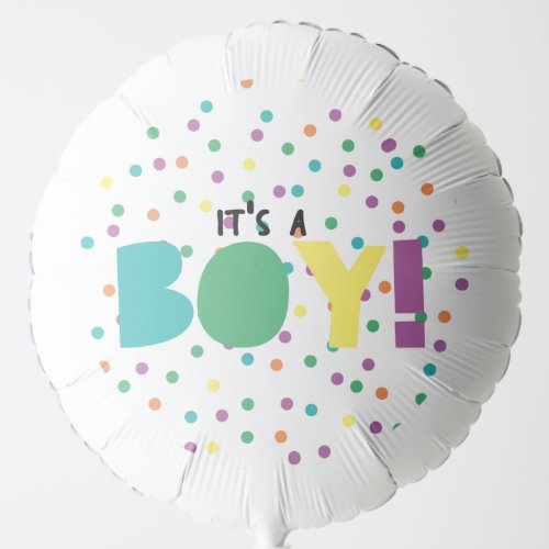 Vibrant Typography Baby Shower Balloon