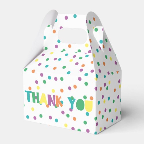 Vibrant Typography Baby Shower Favor Box