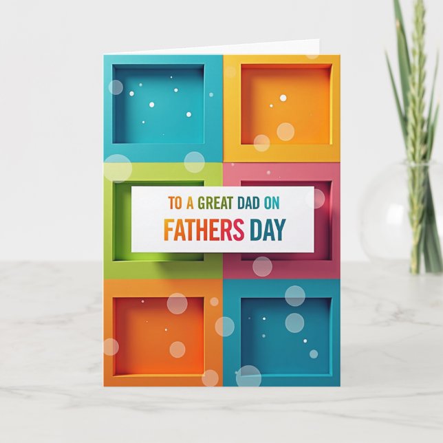 Vibrant Typography Father Card (Front)