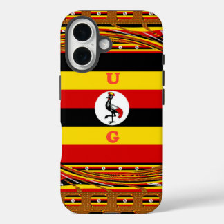 Vibrant Uganda Flag Inspired Art | Crested Crane H iPhone 16 Case