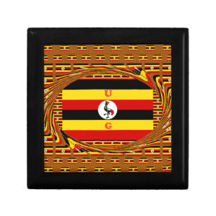 Vibrant Uganda Flag-Inspired Art Gift Box