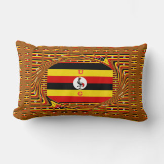 Vibrant Uganda Flag-Inspired Art Lumbar Pillow