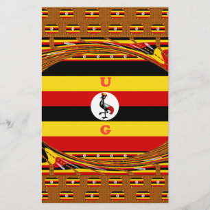Vibrant Uganda Flag-Inspired Art Stationery
