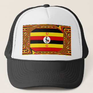 Vibrant Uganda Flag-Inspired Art Trucker Hat