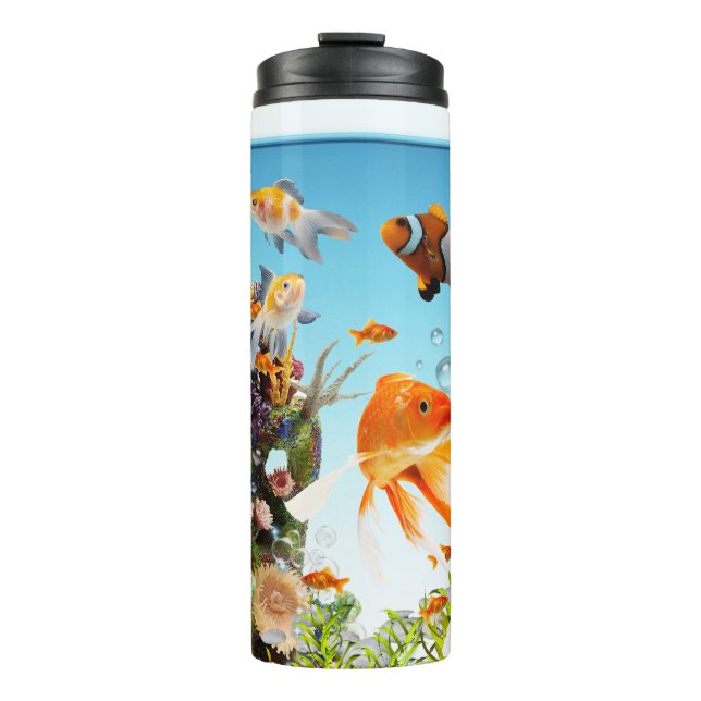 Vibrant Underwater Life Thermal Tumbler (Front)
