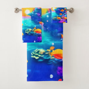 Vibrant Underwater Paradise Found Bath Towel Set