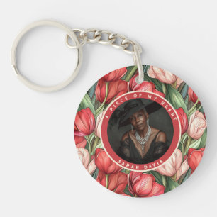 Vibrant Unique Gifts For Men Custom Photo Tulip Keychain