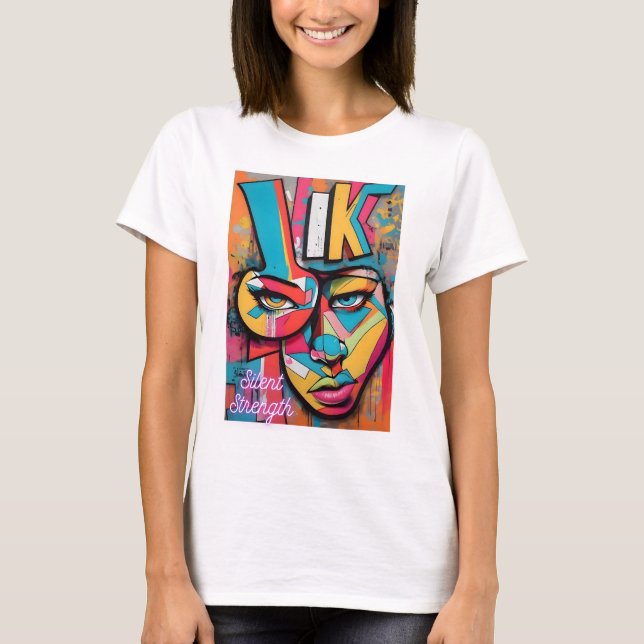 Vibrant Urban Graffiti Art Tee T-Shirt (Front)