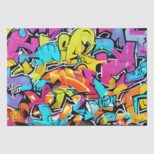 Vibrant Urban Street Art Graffiti Design Tissue Paper