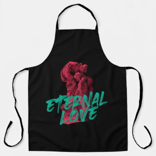Vibrant, urban, trendy graphic design Eternal Love Apron