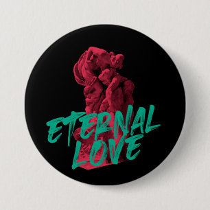Vibrant, urban, trendy graphic design Eternal Love Button