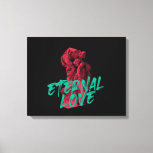 Vibrant, urban, trendy graphic design Eternal Love Canvas Print